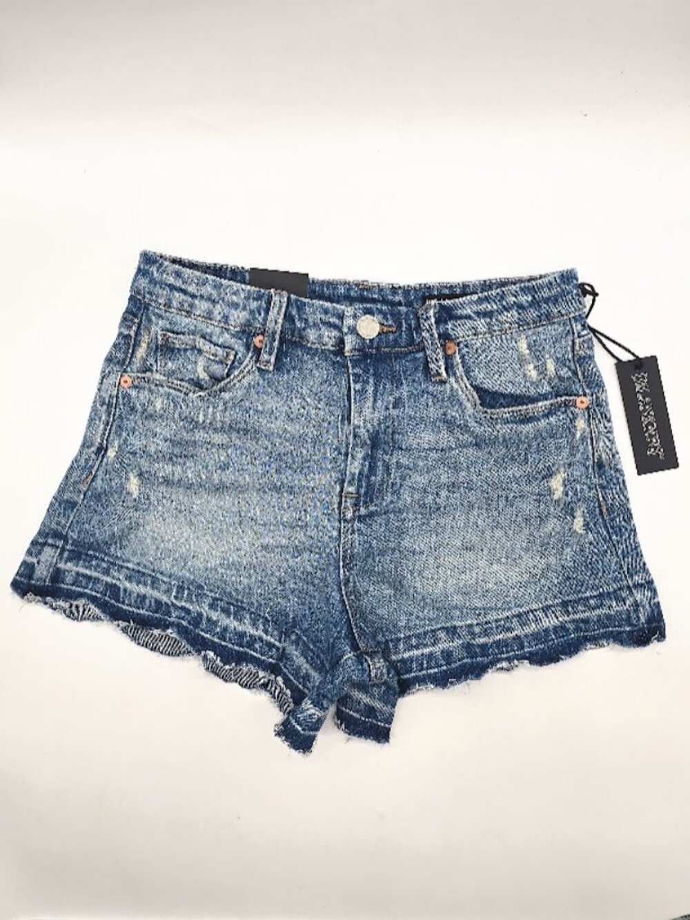 BLANKNYC The Lenox High Rise Distressed Denim Shorts Size 25 NWT